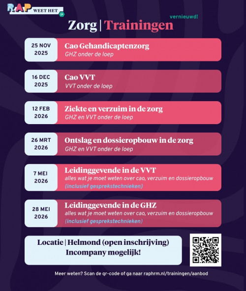 Trainingen RAP Zorg